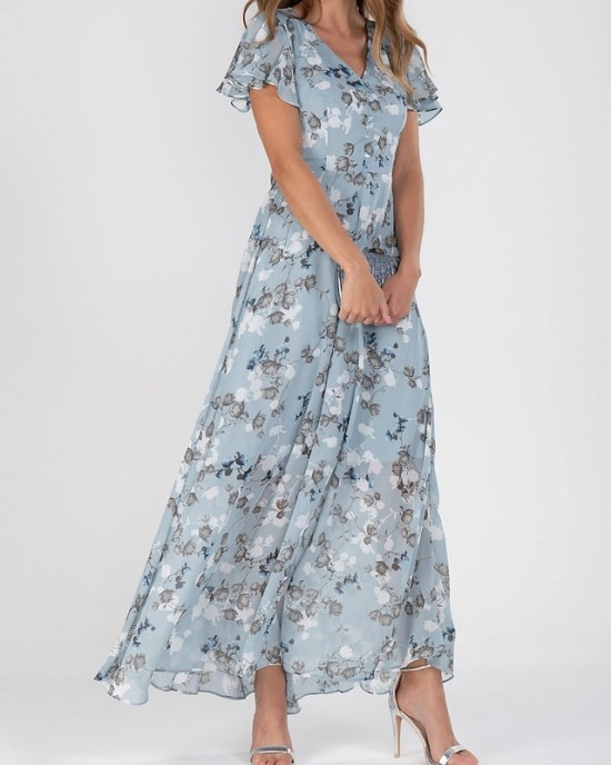 Casual Dress Swing Dress Floral Dress Chiffon Long Dress Maxi Dress Green Blue Light Blue Short Sleeve Floral Ruffle Spring Summer V Neck Fashion Daily Date Vacation 2023 S M L XL XXL 3XL – PRYCUS MITCHELL INC