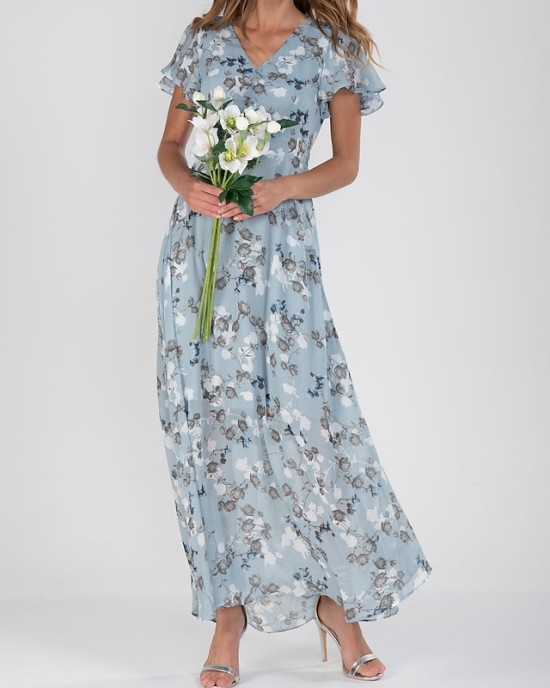 Casual Dress Swing Dress Floral Dress Chiffon Long Dress Maxi Dress Green Blue Light Blue Short Sleeve Floral Ruffle Spring Summer V Neck Fashion Daily Date Vacation 2023 S M L XL XXL 3XL – PRYCUS MITCHELL INC