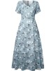 Casual Dress Swing Dress Floral Dress Chiffon Long Dress Maxi Dress Green Blue Light Blue Short Sleeve Floral Ruffle Spring Summer V Neck Fashion Daily Date Vacation 2023 S M L XL XXL 3XL – PRYCUS MITCHELL INC