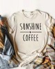 Sunshine & Coffee Print T-shirt, Casual Crew Neck Short Sleeve Top For Spring & Summer, Women’s Clothing – PRYCUS MITCHELL INC