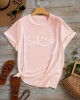 Letter Print Crew Neck T-Shirt, Casual Short Sleeve Top For Spring & Summer, Women’s Clothing – PRYCUS MITCHELL INC