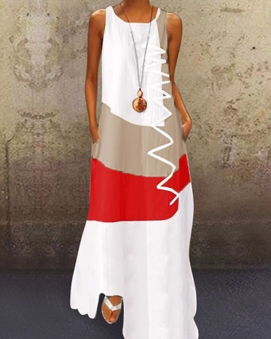 Casual Dress Boho Dress Long Dress Maxi Dress Blue Khaki Red Sleeveless Graphic Print Fall Spring Summer Crew Neck Fashion Daily Vacation Summer Dress 2023 S M L XL XXL 3XL 4XL 5XL – PRYCUS MITCHELL INC