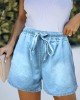 Plus Size Casual Denim Shorts, Women’s Plus Solid Elastic Drawstring High Rise Loose Fit Denim Shorts – PRYCUS MITCHELL INC