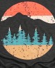 Casual Forest & Sun Print T-shirt – All-Season, Comfy Crew Neck, Versatile Geo-Pattern, Easy-Care Fabric – PRYCUS MITCHELL INC