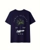 Coconut Tree Print Crew Neck T-shirt, Casual Short Sleeve Summer Daily Top, Women’s Clothing – PRYCUS MITCHELL INC