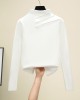 Plus velvet white long sleeve bottoming shirt for women – PRYCUS MITCHELL INC