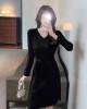 Bottoming V-neck Korean style long slim knitted dress – PRYCUS MITCHELL INC