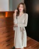 Bottoming V-neck Korean style long slim knitted dress – PRYCUS MITCHELL INC