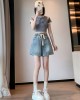 Women’s Elastic High Waist Denim Shorts, Casual Style, Versatile Wide-Leg Denim Shorts For Leisure – PRYCUS MITCHELL INC