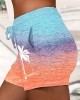 Breezy Tropical Elegance: Versatile Coconut Tree Print Casual Shorts for Women with Elastic Drawstring Waist, Durable & Easy-Care – PRYCUS MITCHELL INC