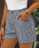 Plus Size Striped Print Pockets Shorts, Casual Buttons Shorts For Spring & Summer, Women’s Plus SizeClothing – PRYCUS MITCHELL INC