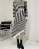 Splice temperament stripe irregular slim autumn dress – PRYCUS MITCHELL INC