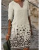 Casual Dress Ethnic Dress Shift Dress Midi Dress Leopard Black White Half Sleeve Floral Print Summer Spring V Neck Basic Daily Vacation Weekend 2023 S M L XL XXL 3XL – PRYCUS MITCHELL INC