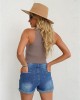 Women’s High Waisted Rolled Hem Distressed Jeans Ripped Denim Shorts – PRYCUS MITCHELL INC