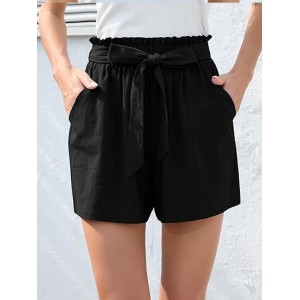 Women Casual Shorts Bowknot Tie Waist Summer Shorts with Pockets – PRYCUS MITCHELL INC