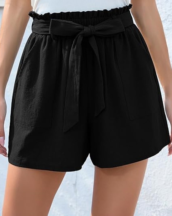 Women Casual Shorts Bowknot Tie Waist Summer Shorts with Pockets – PRYCUS MITCHELL INC