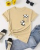 Panda Print Crew Neck T-Shirt, Casual Short Sleeve T-Shirt For Spring & Summer, Women’s Clothing – PRYCUS MITCHELL INC