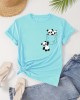 Panda Print Crew Neck T-Shirt, Casual Short Sleeve T-Shirt For Spring & Summer, Women’s Clothing – PRYCUS MITCHELL INC