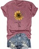 Sunflower & Butterfly Print T-shirt, Casual Short Sleeve Top For Spring & Summer, Women’s Clothing – PRYCUS MITCHELL INC