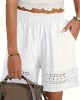 Lace Trim Slant Pocket Shorts, Casual Paper Bag Waist Shorts For Summer, Women’s Clothing – PRYCUS MITCHELL INC