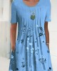 Casual Dress T Shirt Dress Tee Dress Shift Dress Midi Dress Blue Green Short Sleeve Floral Ruched Summer Spring Crew Neck Basic Daily Weekend 2023 S M L XL XXL 3XL – PRYCUS MITCHELL INC