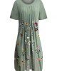 Casual Dress T Shirt Dress Tee Dress Shift Dress Midi Dress Blue Green Short Sleeve Floral Ruched Summer Spring Crew Neck Basic Daily Weekend 2023 S M L XL XXL 3XL – PRYCUS MITCHELL INC