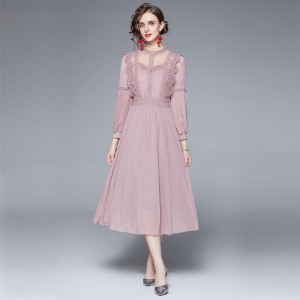 Lace autumn long sleeve court style ladies dress for women – PRYCUS MITCHELL INC