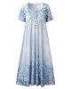 Casual Dress Midi Dress Blue Short Sleeve Print Ruched Spring Summer V Neck Vacation 2023 S M L XL XXL 3XL – PRYCUS MITCHELL INC