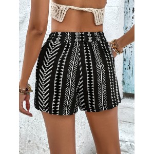 Geometric Print Tassel Drawstring Shorts, Casual Shorts For Spring & Summer, Women’s Clothing – PRYCUS MITCHELL INC