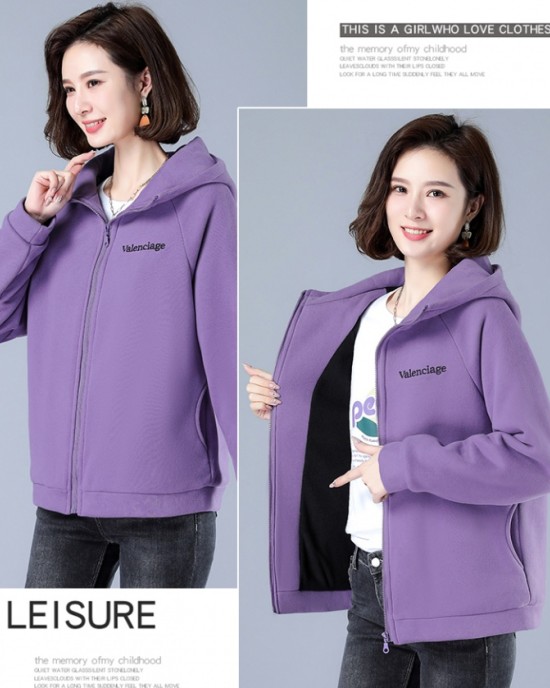 Purple spring and autumn hoodie hooded coat for women – PRYCUS MITCHELL INC