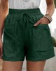 Plus Size Casual Shorts, Women’s Plus Solid High Rise Elastic Drawstring Loose Shorts – PRYCUS MITCHELL INC