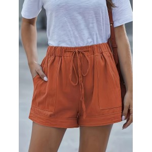 Drawstring Elastic Waist Shorts, Casual Comfortable Shorts With Pockets For Summer, Women’s Clothing – PRYCUS MITCHELL INC