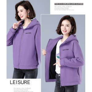 Purple spring and autumn hoodie hooded coat for women – PRYCUS MITCHELL INC